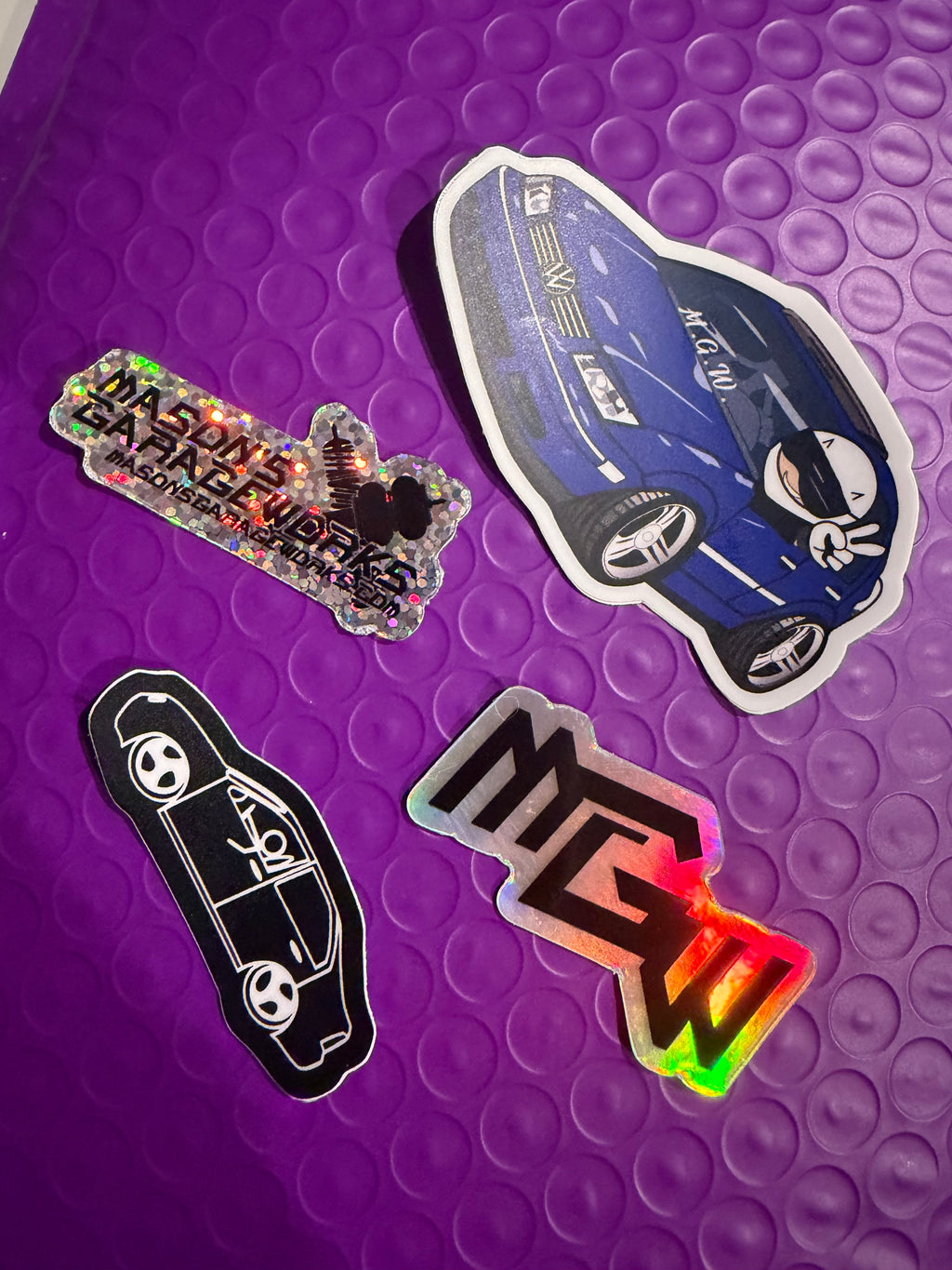 MGW 4Pc Mini Sticker Set