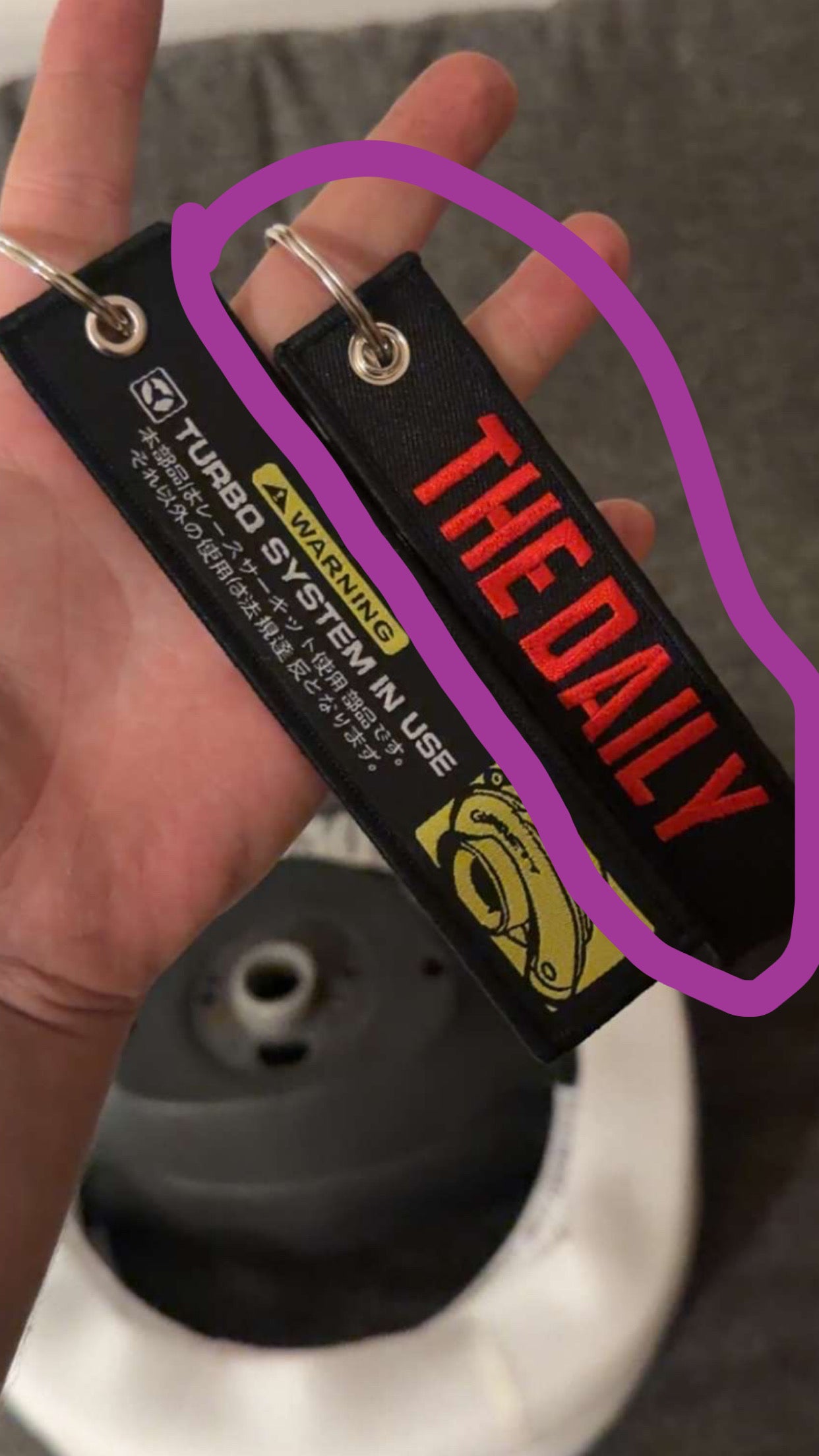“THE DAILY” key tag